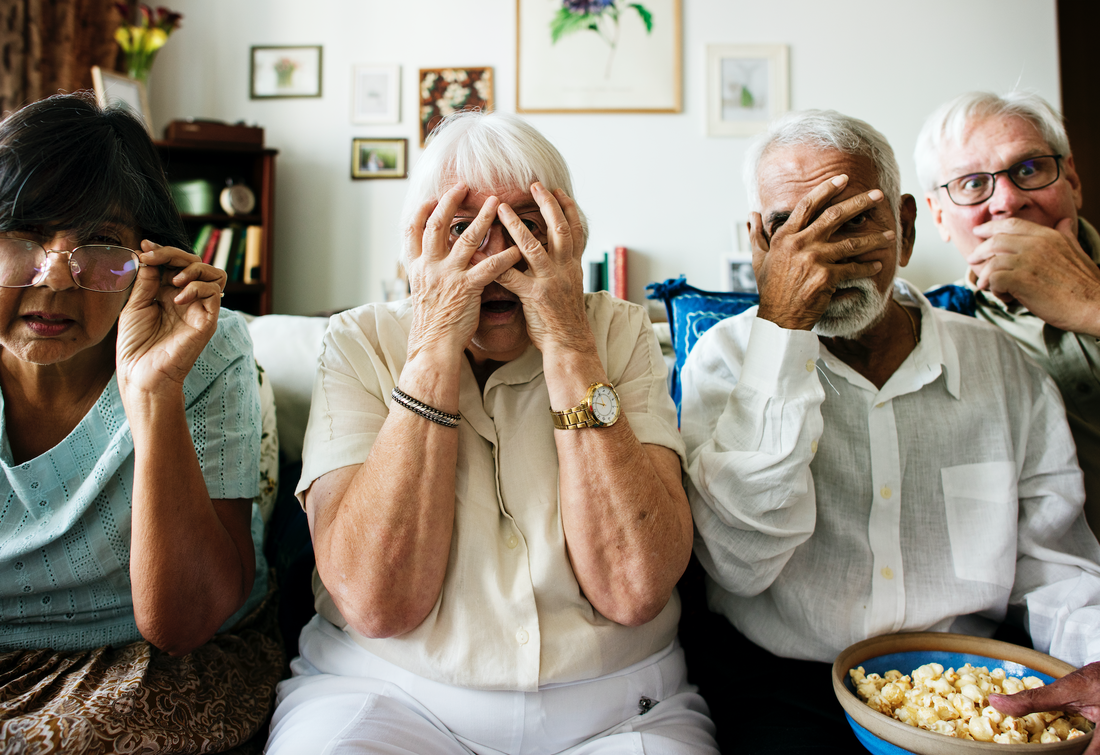 elderly enjoying a movie