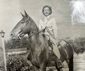 Gwen enjoyed riding horses