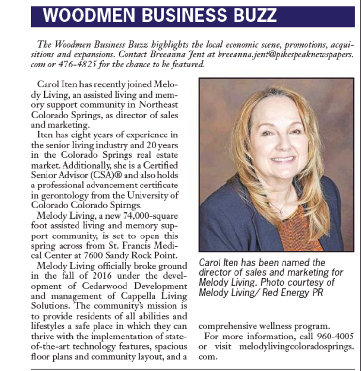 The Woodmen Business Buzz Highlights Carol Iten